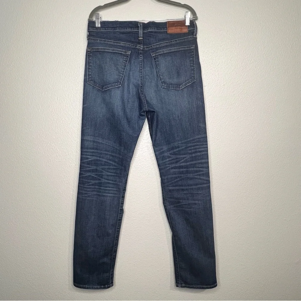 J Crew 770 Straight Leg Jeans Mens 32 X 32 Stretch Dark Wash Blue Denim 5 Pocket